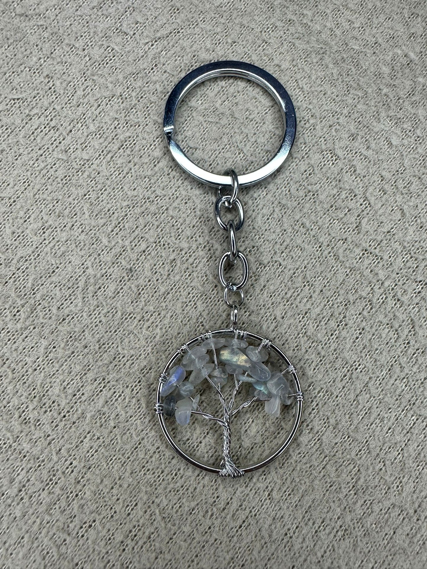 Enchanting Crystal Tree Keyrings