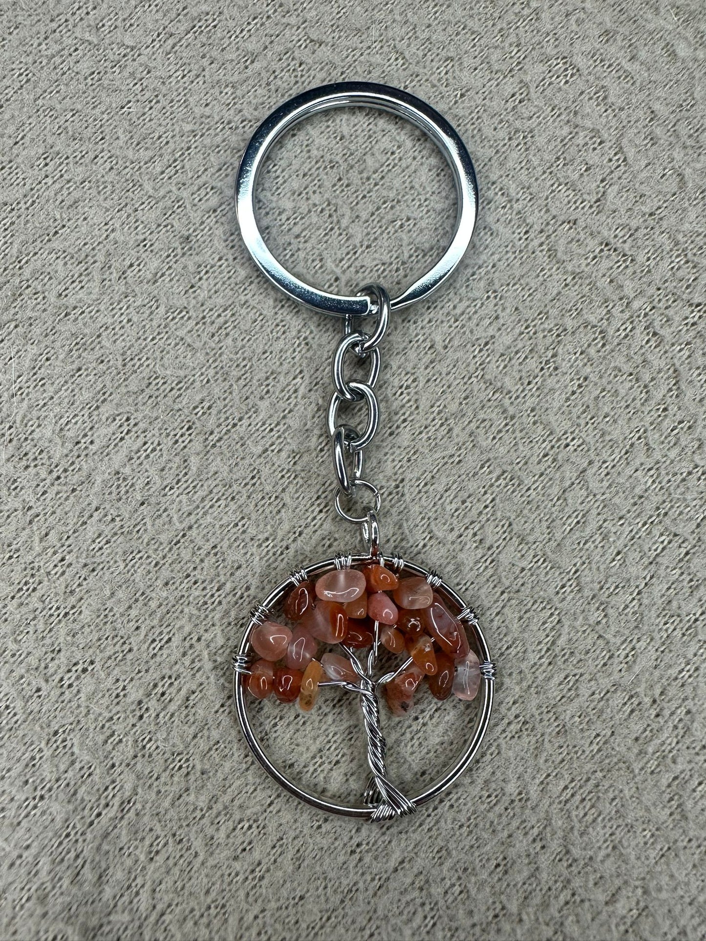 Enchanting Crystal Tree Keyrings