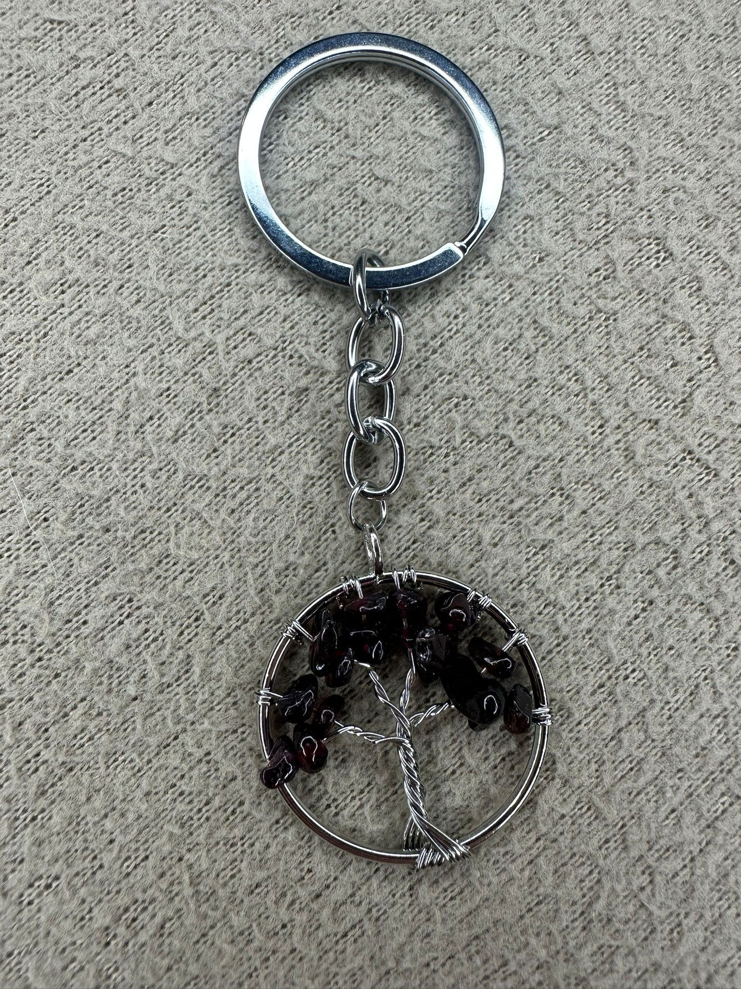 Enchanting Crystal Tree Keyrings